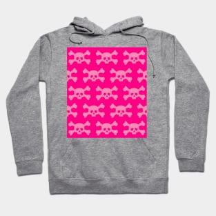 Pink Skull Pattern Hoodie